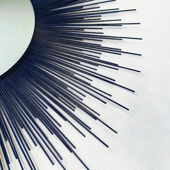 35" Blue Sunburst Mirror Decorative Wall Mirror Home Decor - Picture 3 of 4
